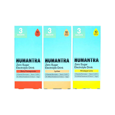 Boots Humantra 3s Variety Bundle Electrolyte Powder Sachets- Buy online at McGrocer