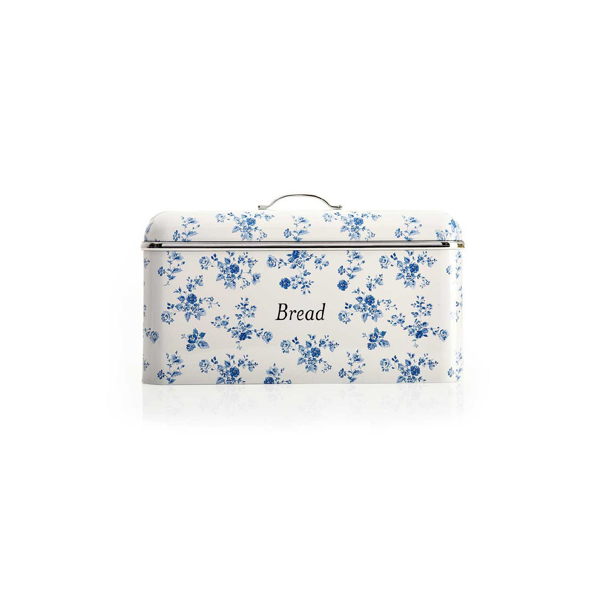 Laura Ashley bread bin China Rose print stainless steel, UK version