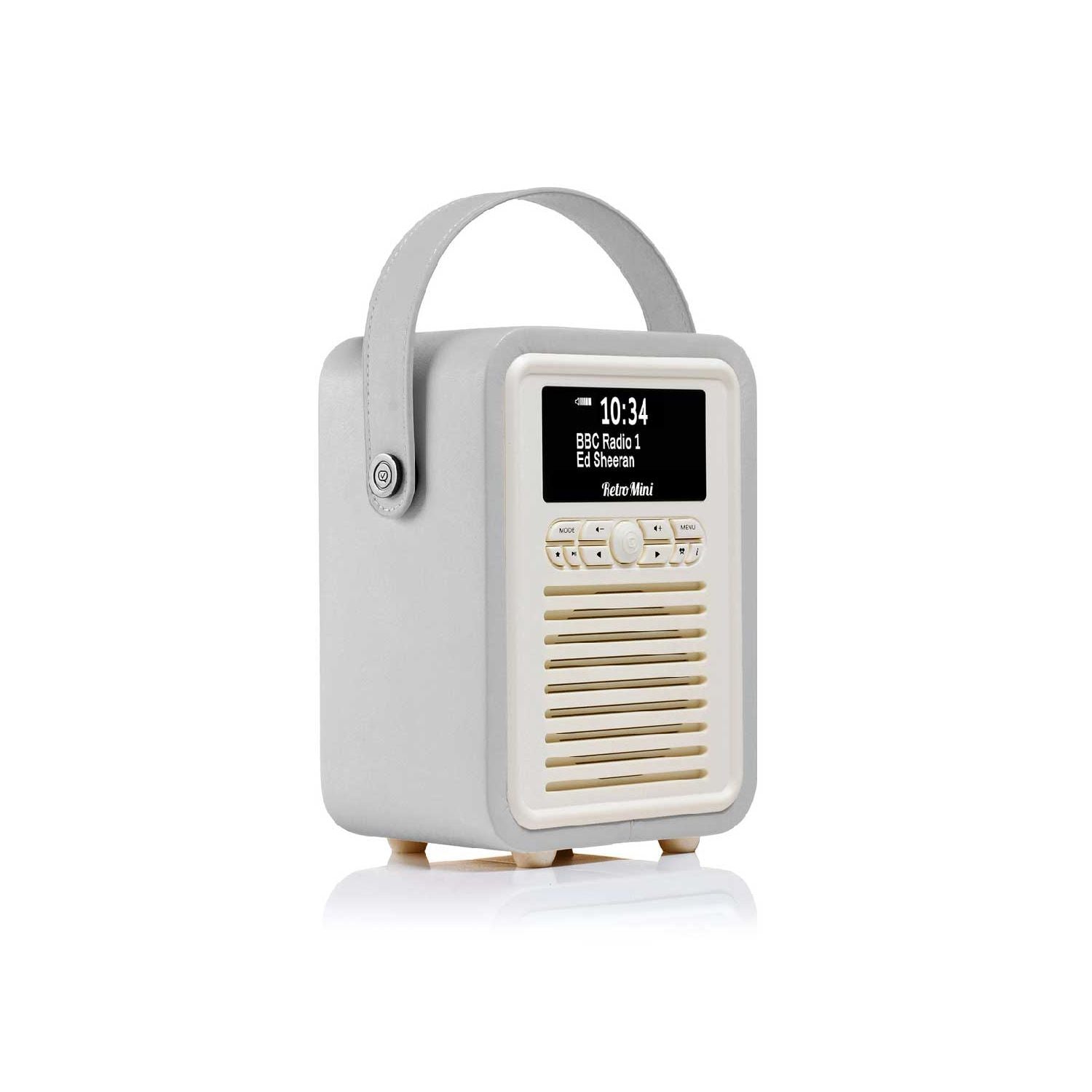 VQ Retro Mini DAB Radio Light Grey
