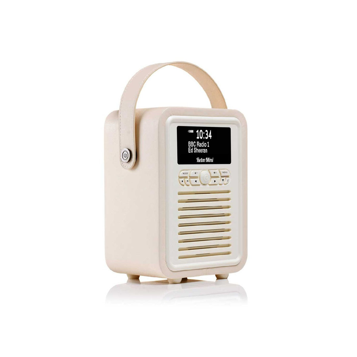 VQ Retro Mini DAB radio cream, imported from the UK