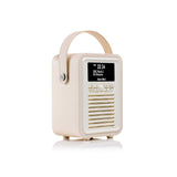 VQ Retro Mini DAB radio cream, imported from the UK