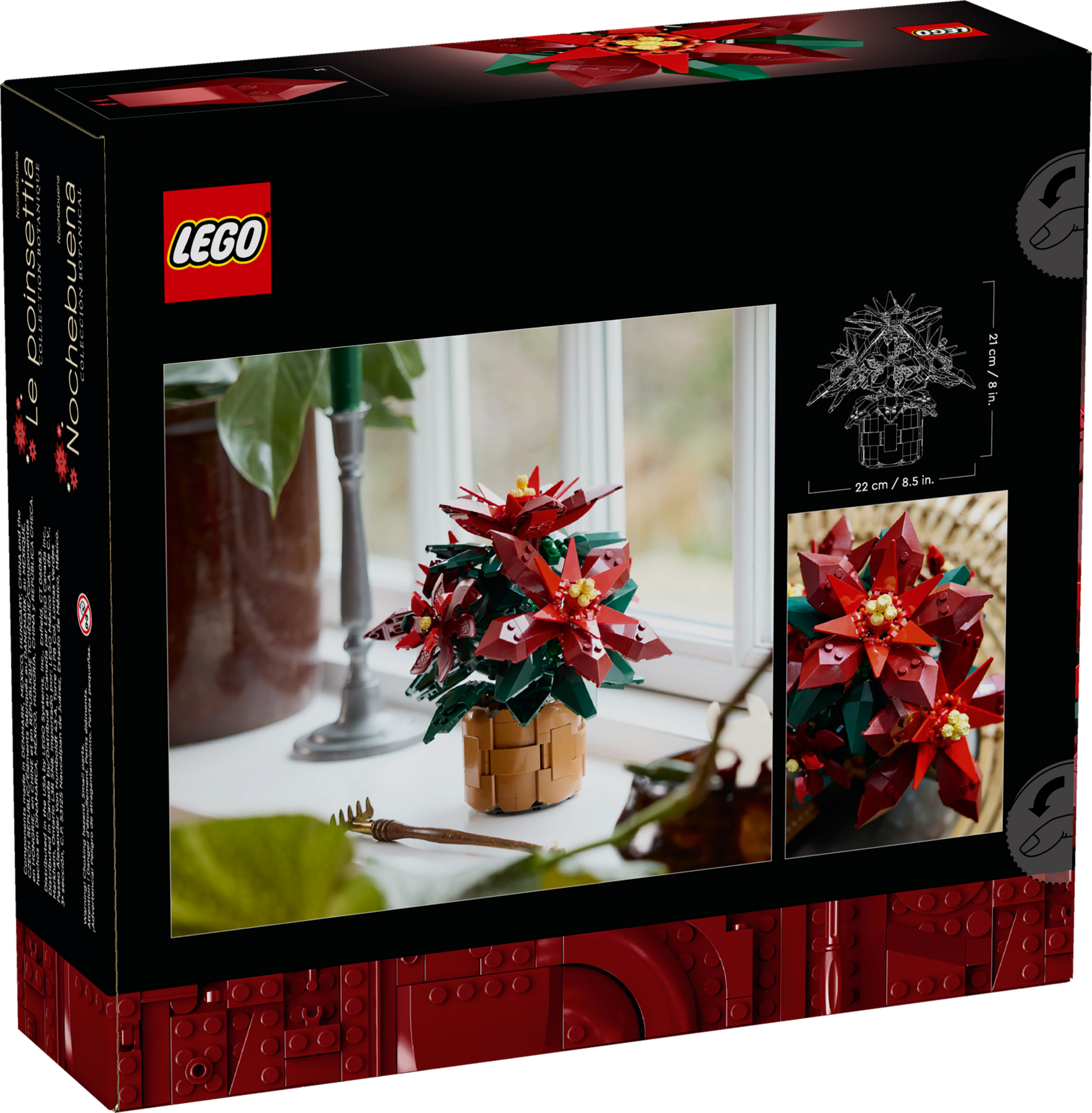 LEGO Poinsettia plant model 608 pieces, imported from the UK