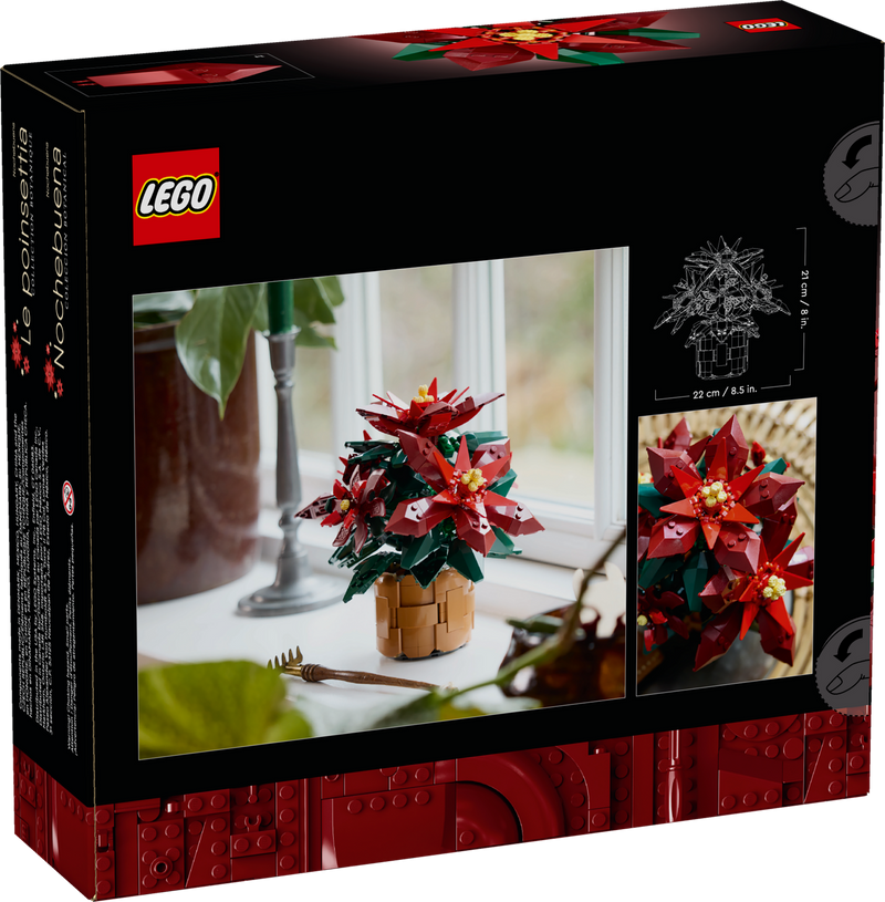 LEGO Poinsettia plant model 608 pieces, imported from the UK