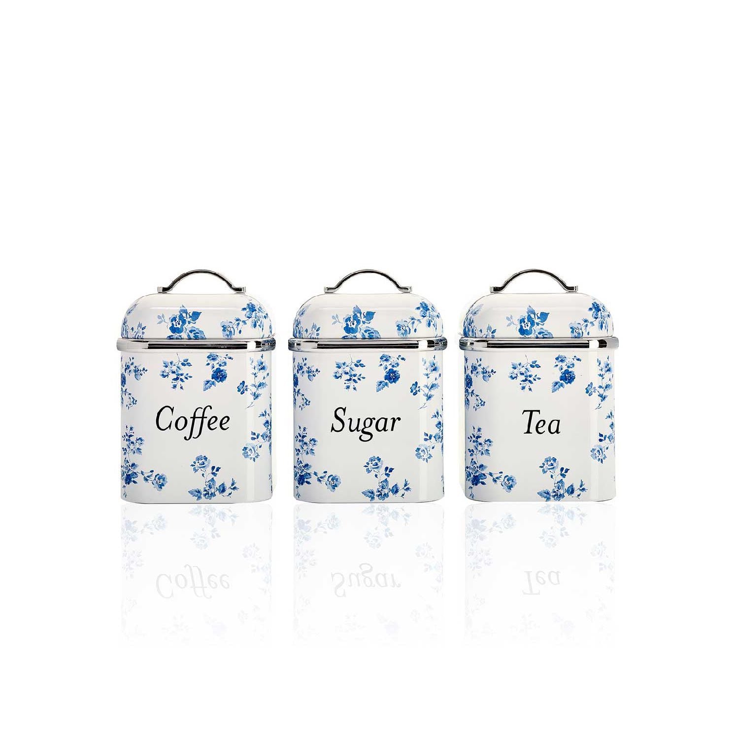 Laura Ashley China Rose canister set three-piece (British brand)