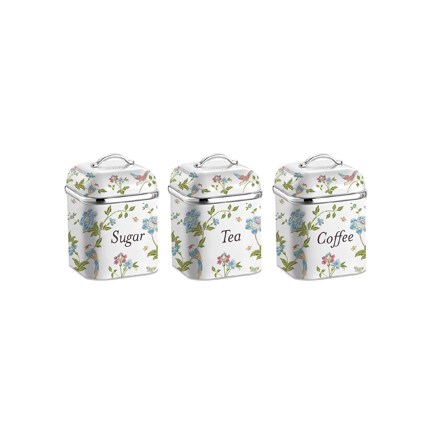 Laura Ashley Elveden White canister set 3-piece, UK version