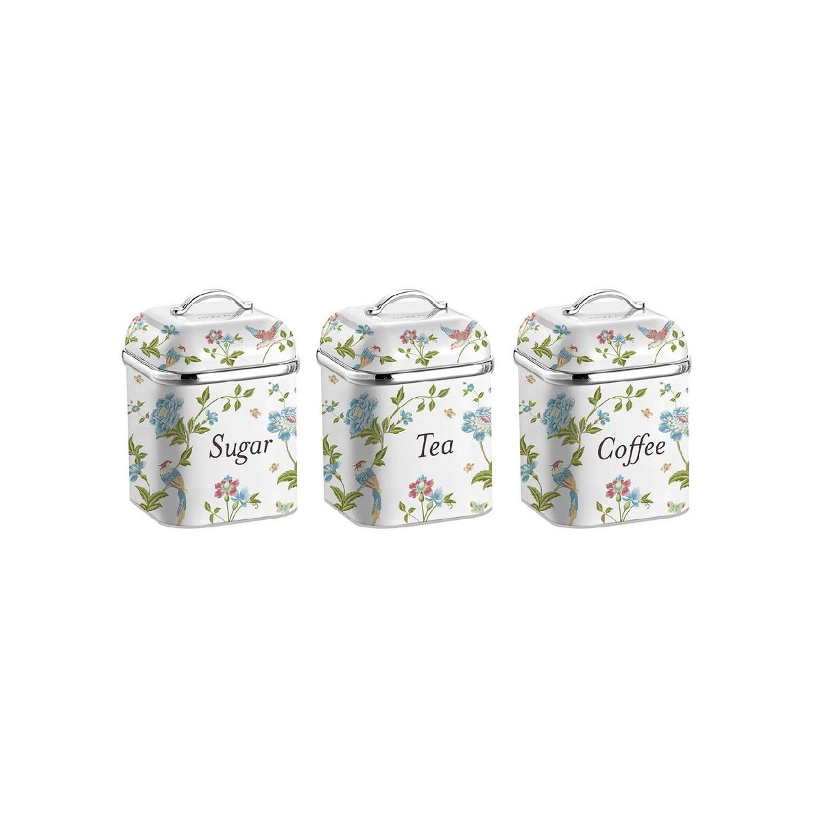 Laura Ashley Elveden White canister set 3-piece, UK version