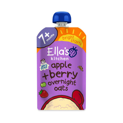 Boots Ella's Kitchen Organic Apple and Berry Dairy Free Overnight Oats Baby Food Pouch 7+ Months 100g- Buy online at McGrocer