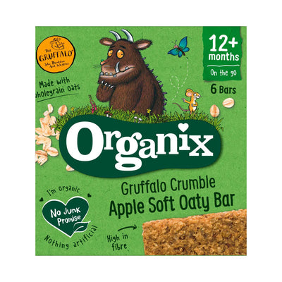 Boots Organix Gruffalo Crumble Apple Soft Oaty Bars 12+ Months 23g (Pack of 6)- Buy online at McGrocer