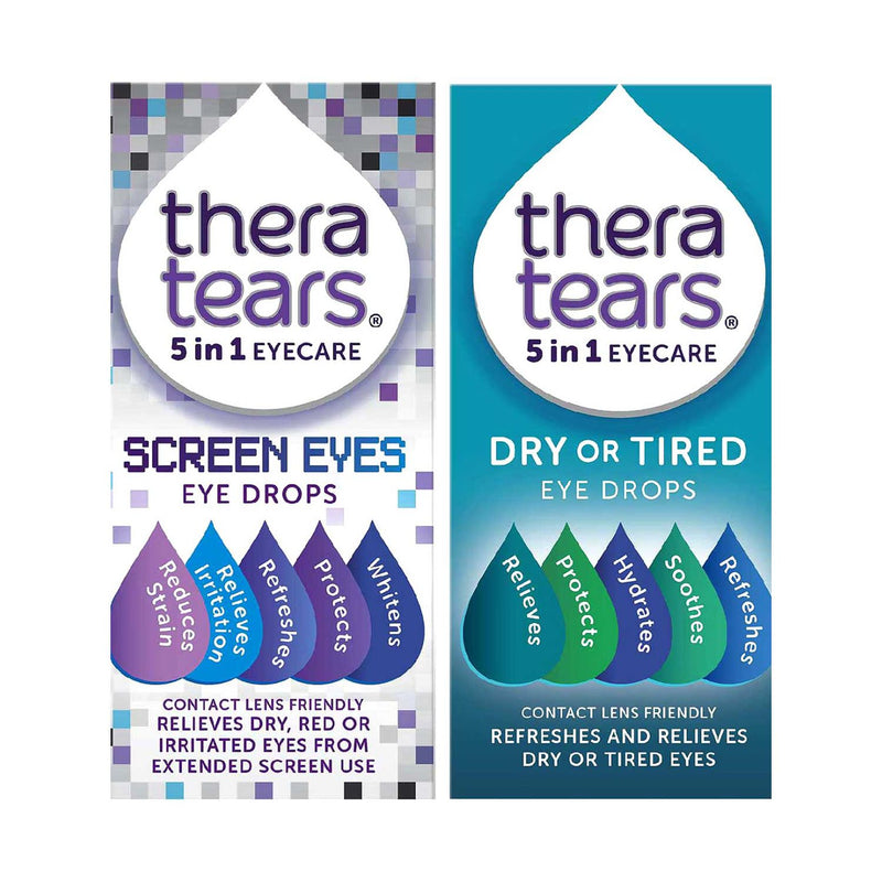 TheraTears eye drops bundle two 10ml bottles (British brand)