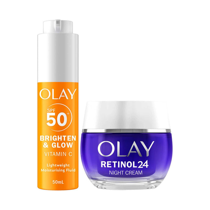 Olay Vitamin C moisturiser and Retinol night cream bundle 50ml, UK version