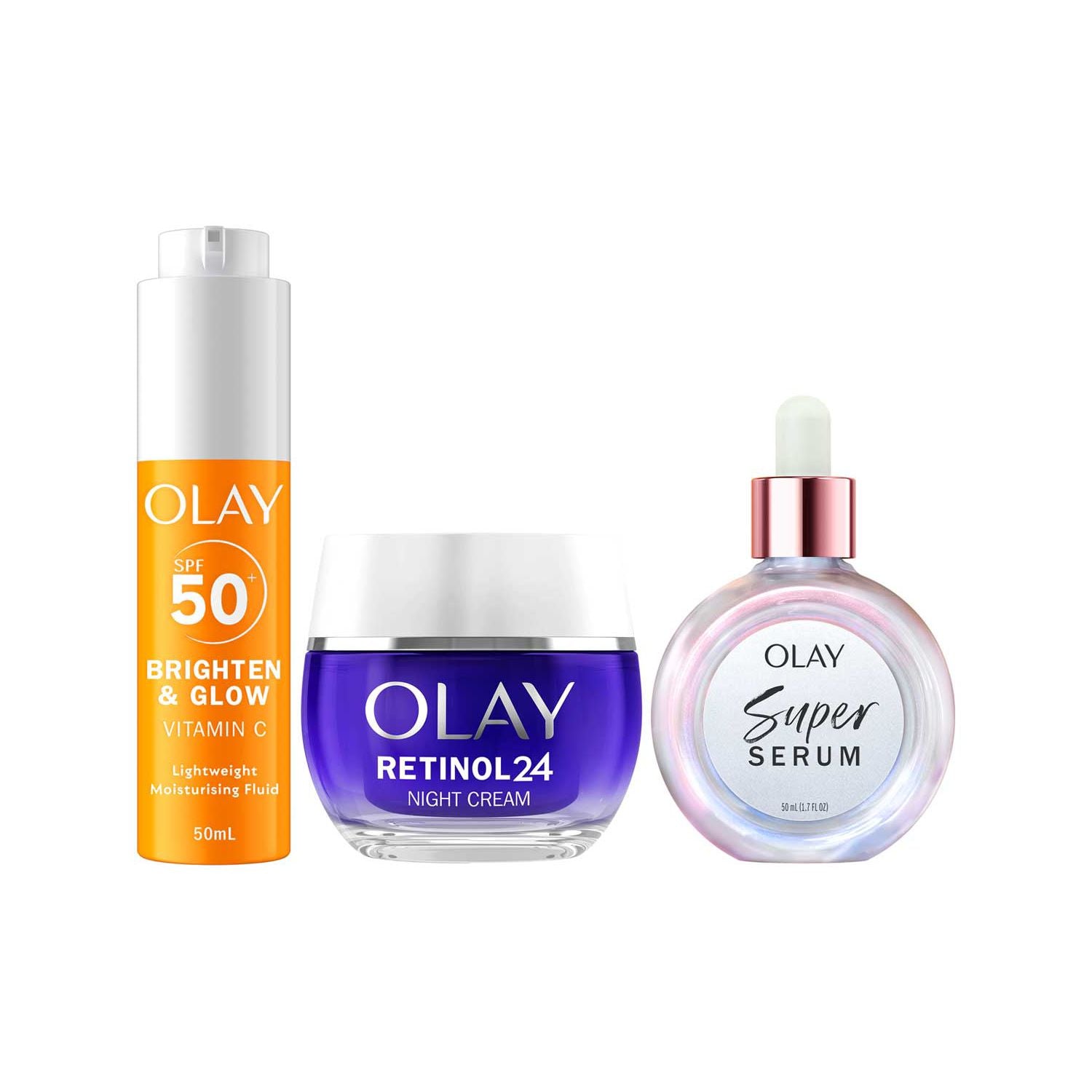 Olay Vitamin C SPF50 Super Serum Retinol bundle, imported from the UK