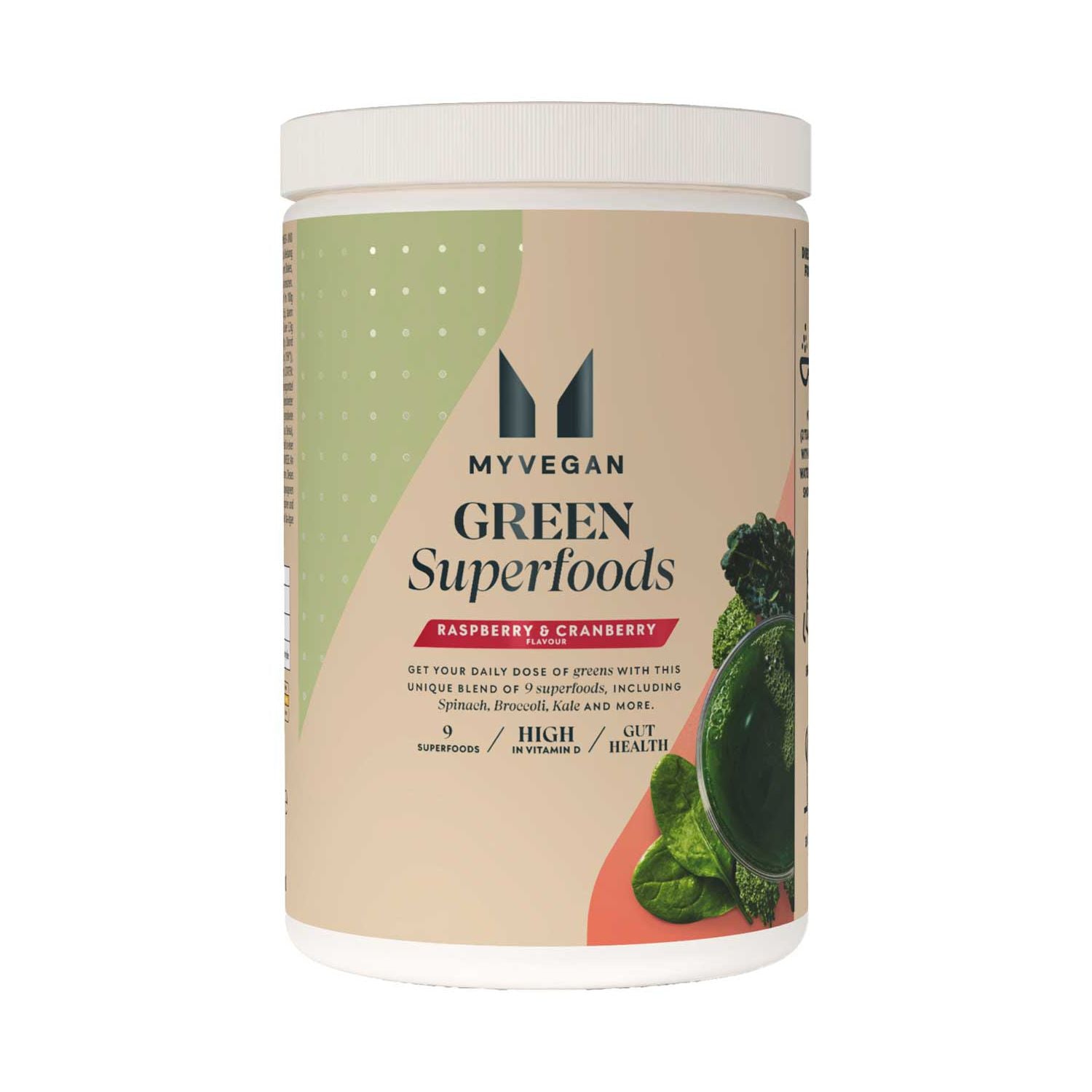 Myvegan Green Superfoods Raspberry and Cranberry 350g, UK version