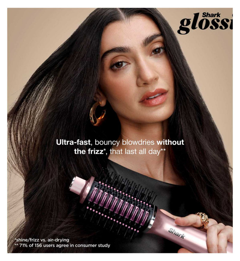Shark Glossi hot brush Peony Pink - British product