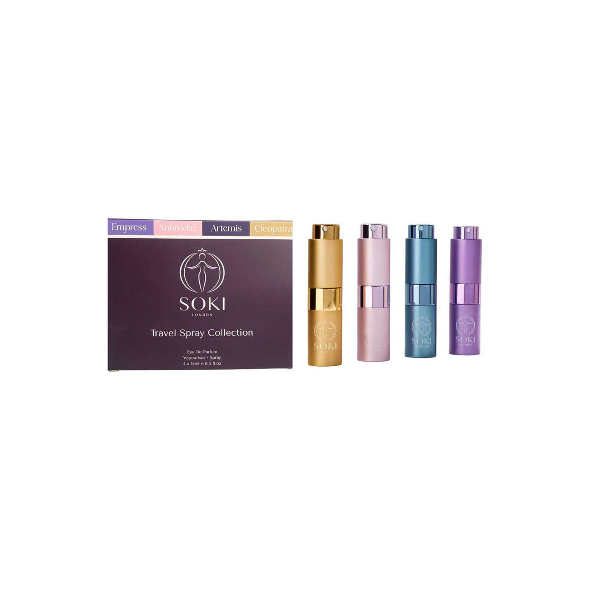 Soki London travel spray collection set, imported from the UK