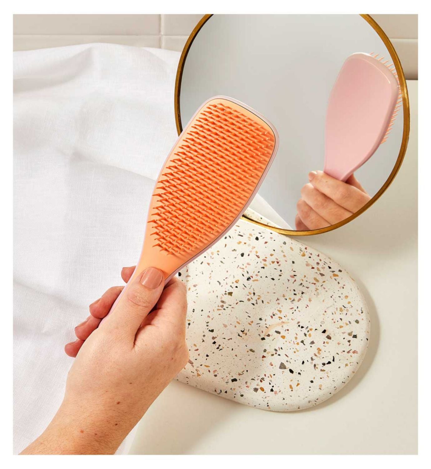 Tangle Teezer mini detangler Salmon Pink Apricot, UK version