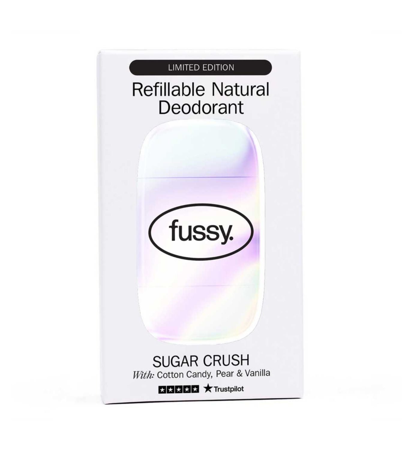 Fussy Natural Refillable Deodorant Sugar Crush 40g - British product