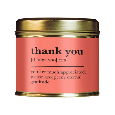 Boots Shearer Candles French Vanilla Thank You Tin Candle 204g- Buy online at McGrocer