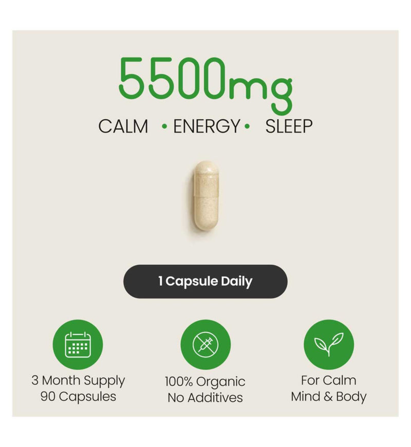 Vitabright organic ashwagandha KSM-66 5500mg capsules (British brand)