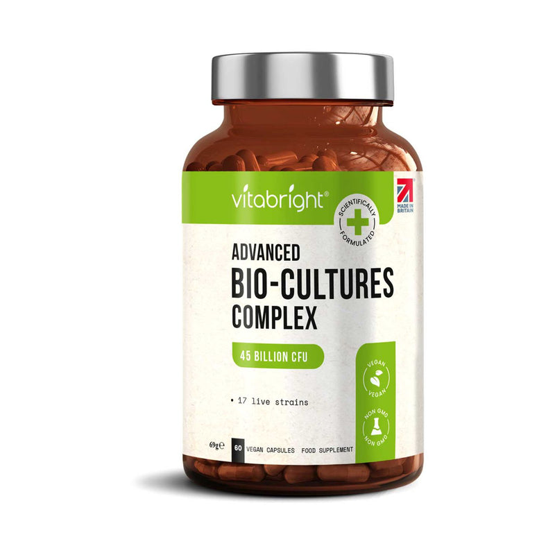 Vitabright Bio Cultures probiotic capsules 60 capsules (British brand)