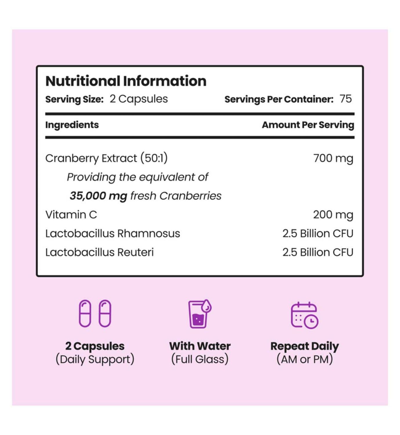 Vitabright cranberry bio cultures capsules 150 count, UK version