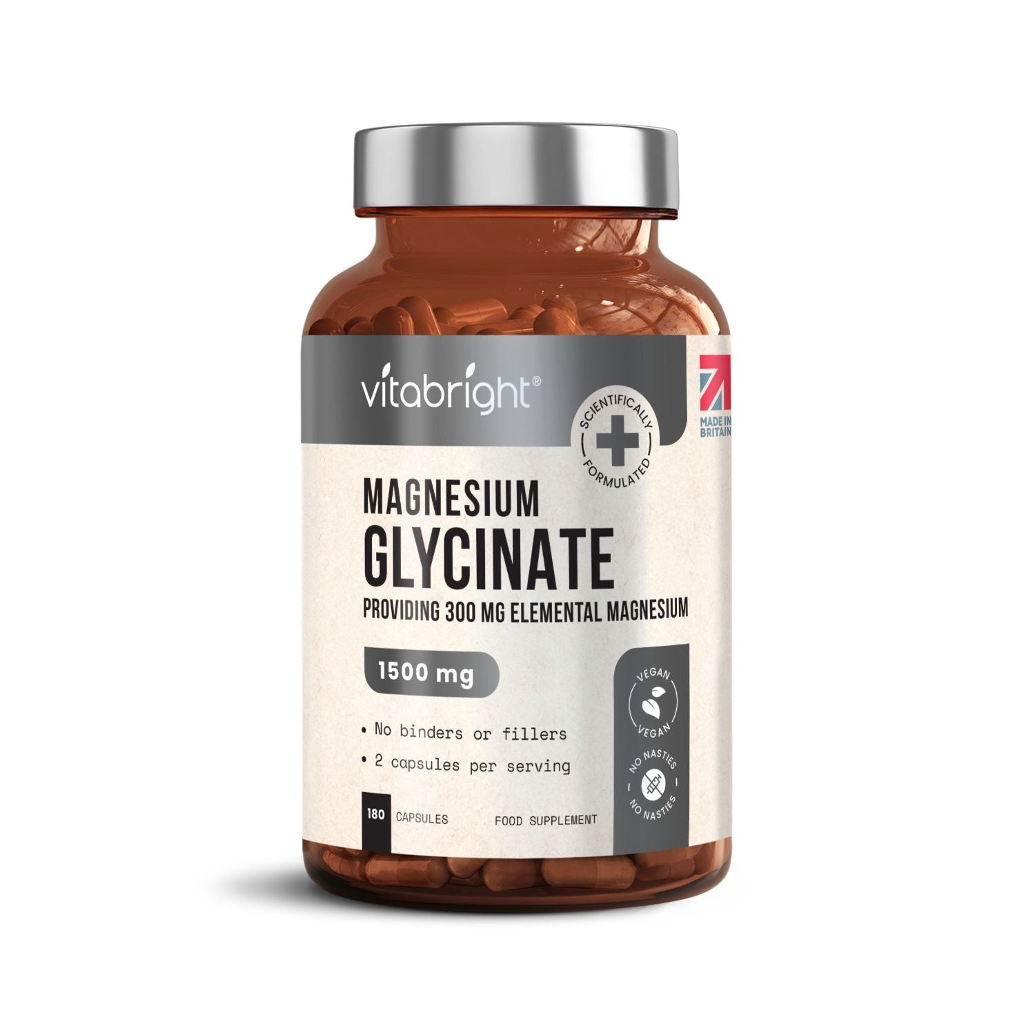 Vitabright Magnesium Glycinate Capsules 3 Month Supply 180s