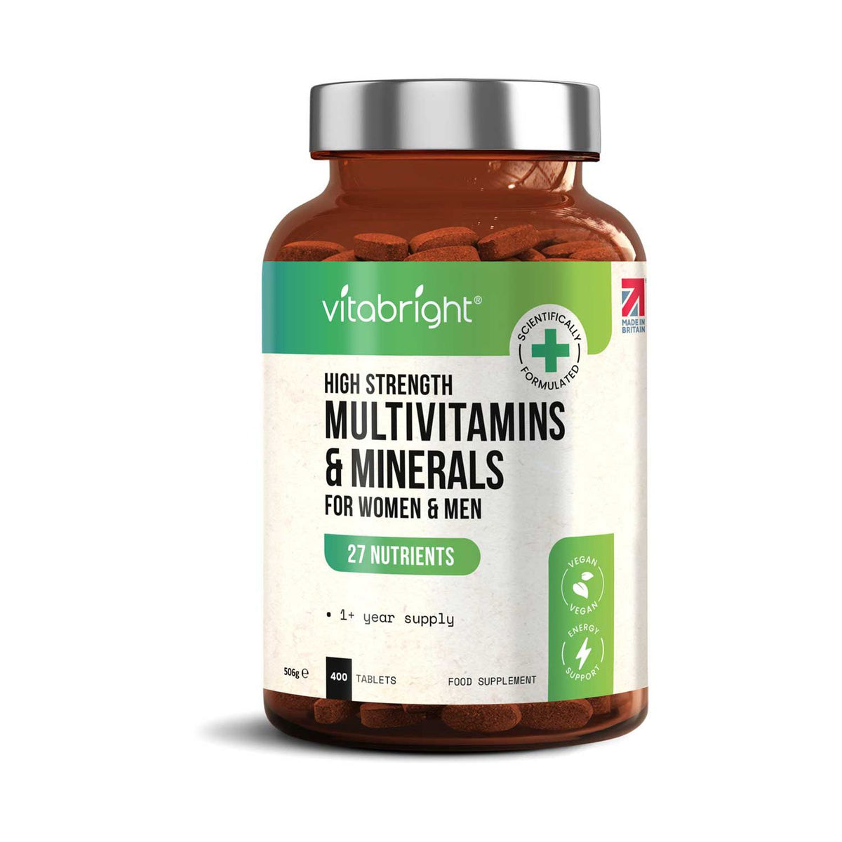 Vitabright multivitamins 400 tablets - imported from the UK