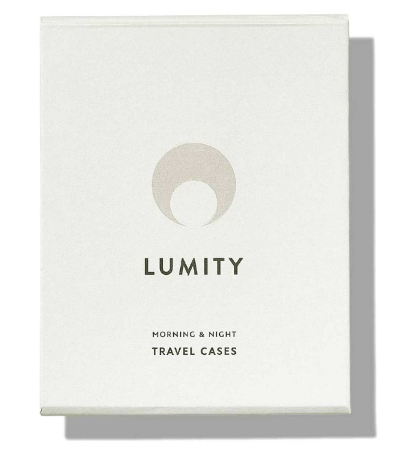 Lumity Morning and Night travel cases, imported from the UK