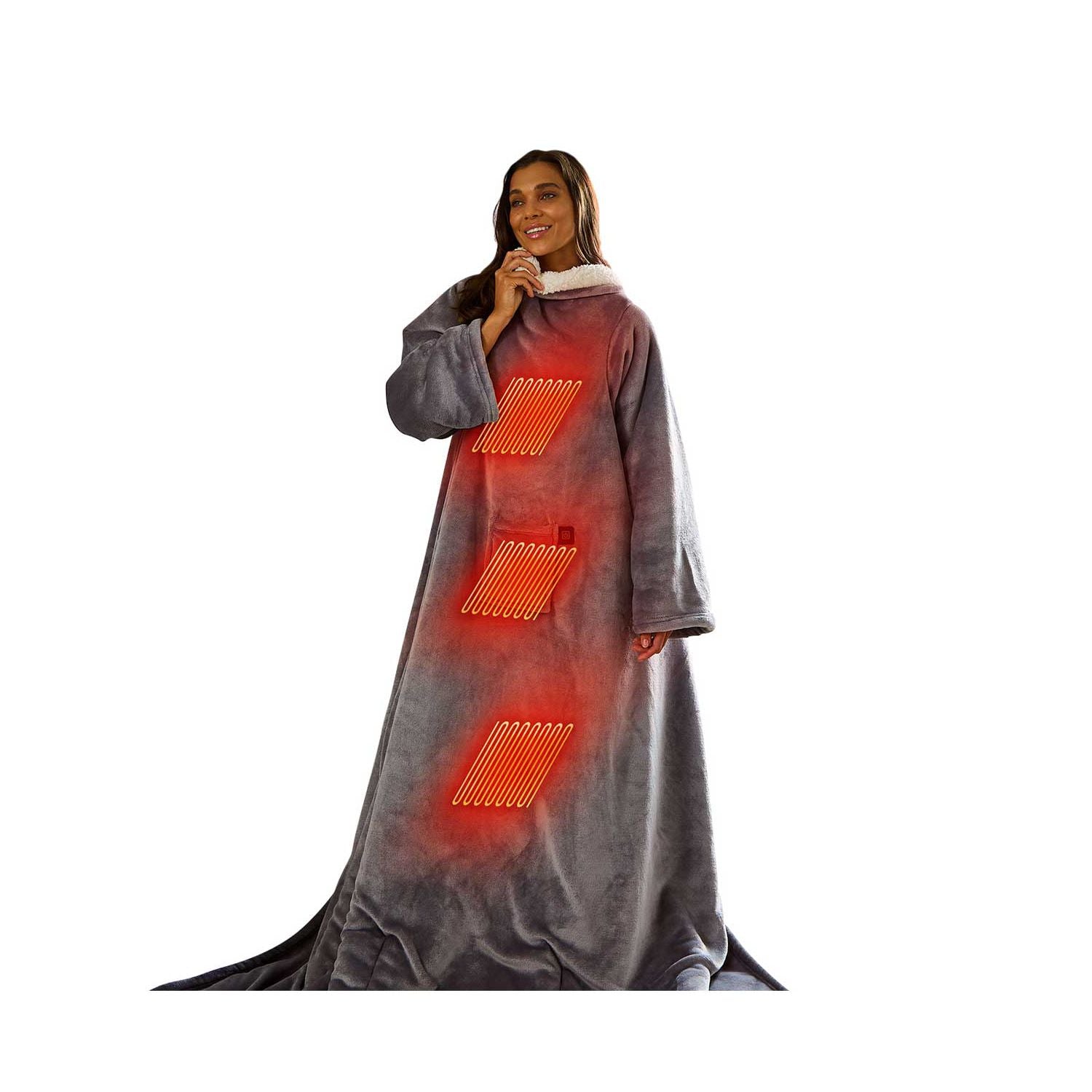 Silentnight Snugsie wearable heated throw grey, UK version