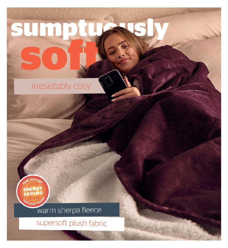 Silentnight blanket Winter Berry 180x240cm, imported from the UK