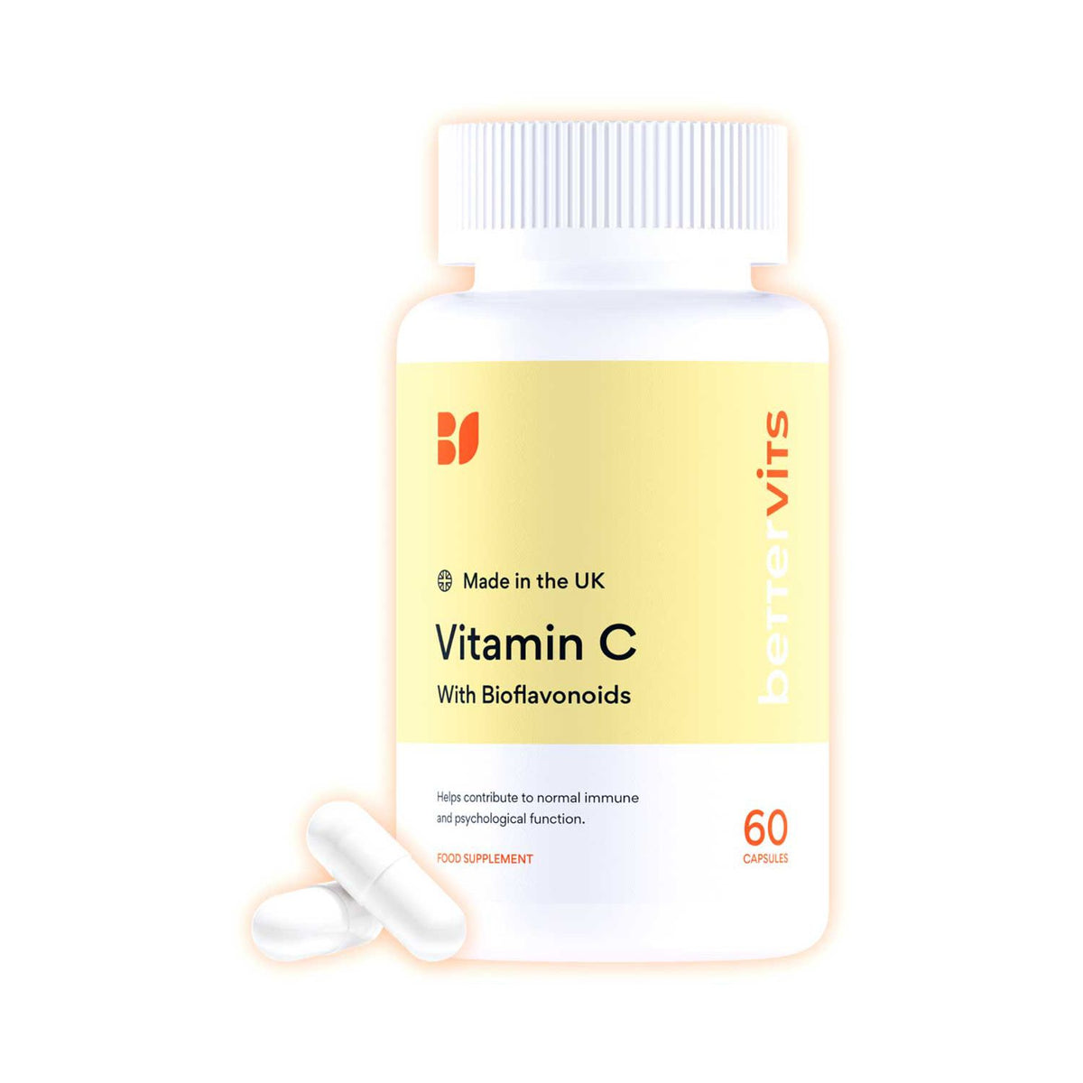 Bettervits Vitamin C capsules with Bioflavonoids 60 - British product