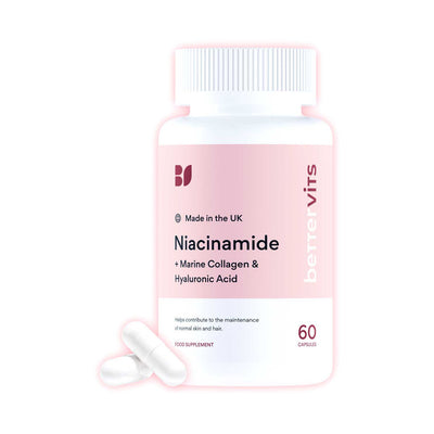 Boots Bettervits Niacinamide Capsules Skin Supplement - 60 Capsules- Buy online at McGrocer