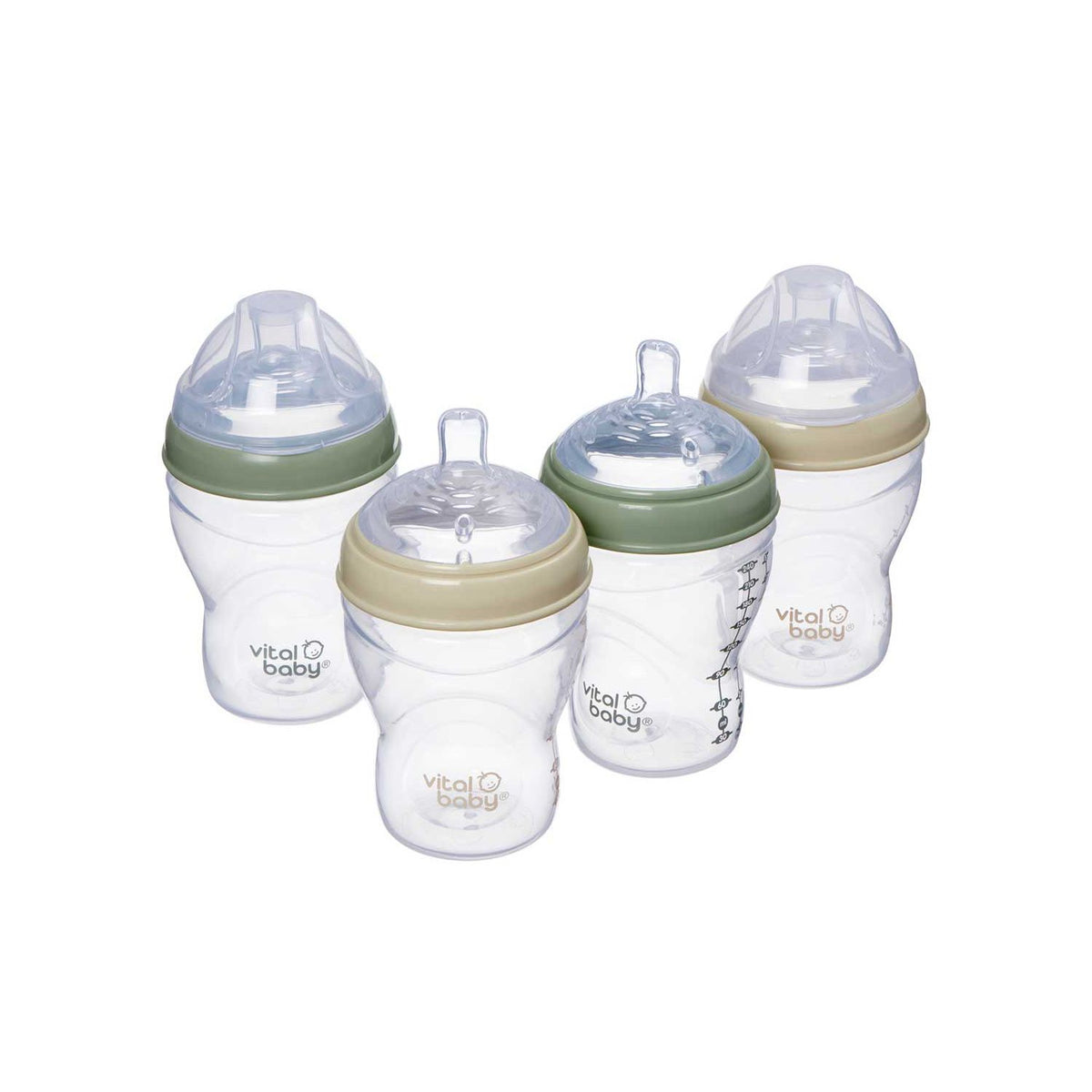 Vital Baby Breast Like Bottle 240ml 4pk, imported from the UK