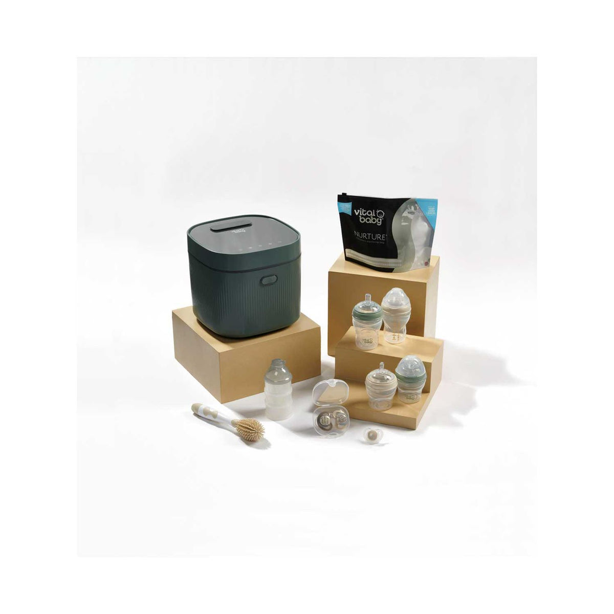 Vital Baby Nurture sterilising set Olive Green (British brand)