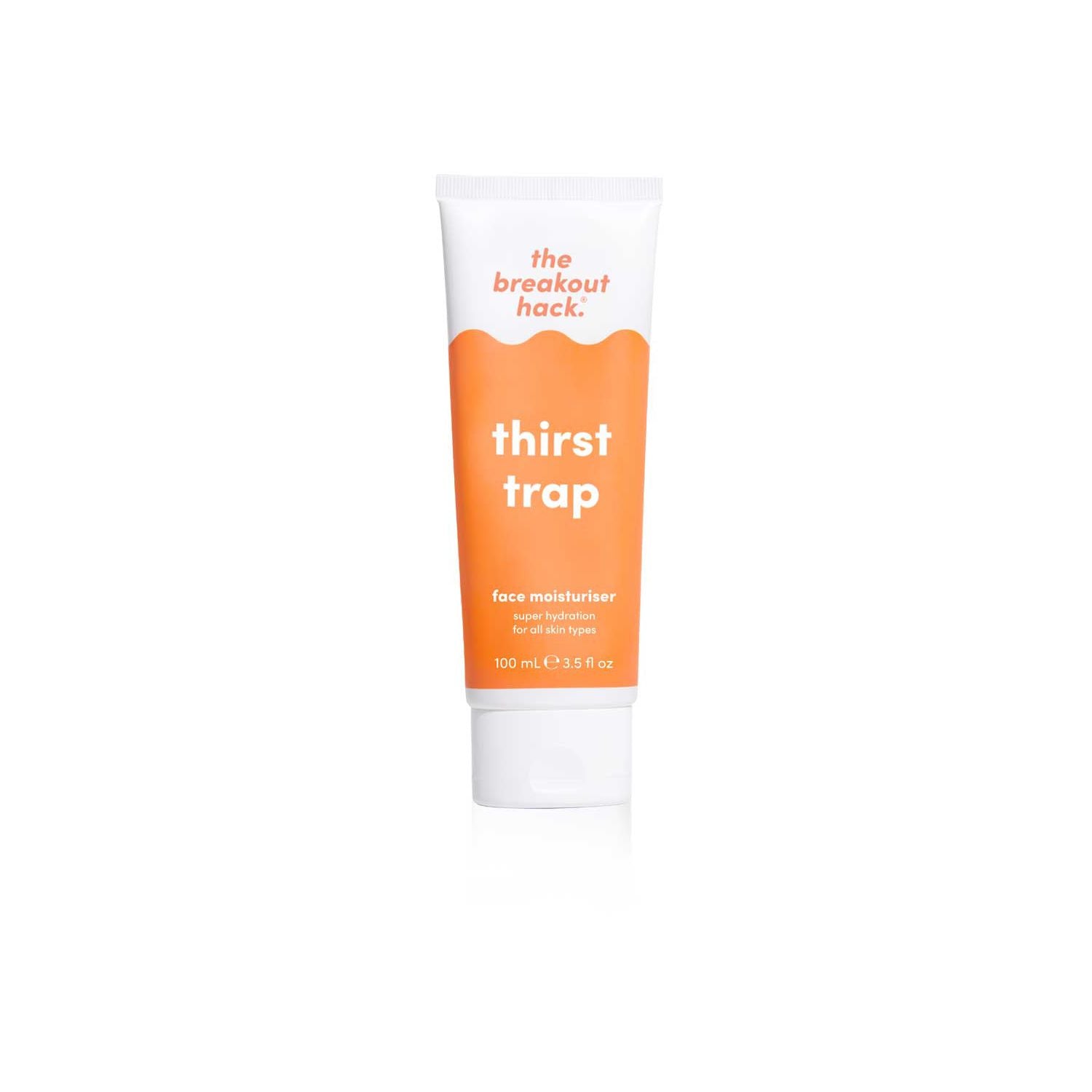 The Breakout Hack Thirst Trap moisturiser 100ml, imported from the UK