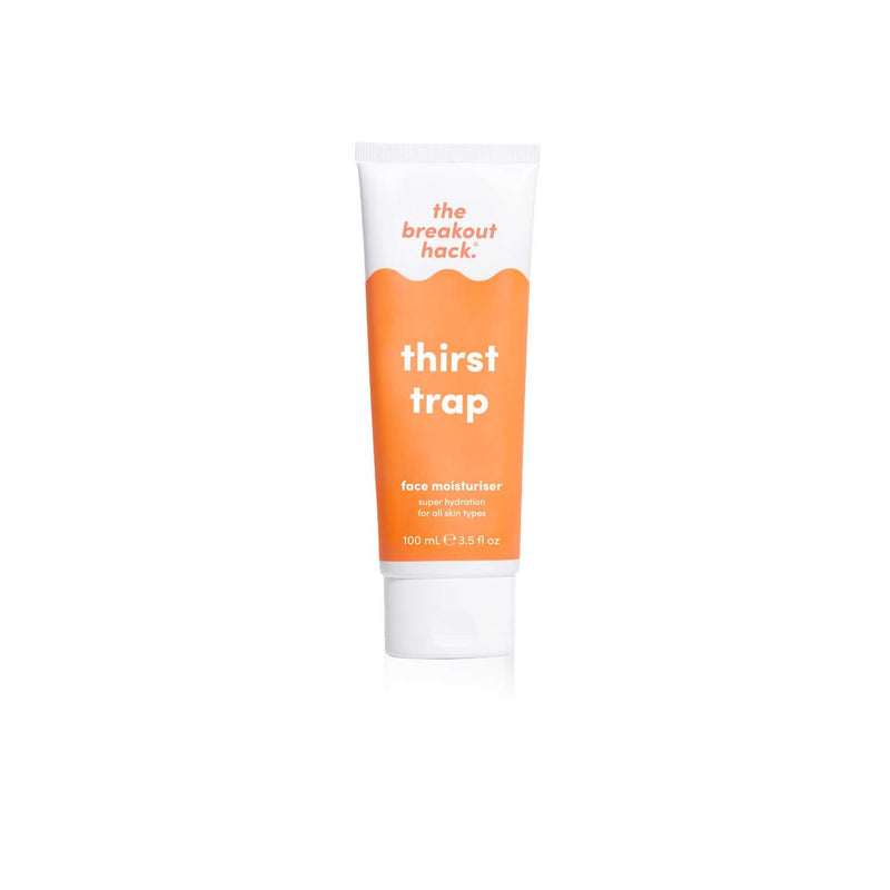 The Breakout Hack Thirst Trap moisturiser 100ml, imported from the UK