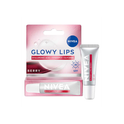 Boots NIVEA Lip Hyaluron Glowy Lips Lip Balm Berry 10ml- Buy online at McGrocer