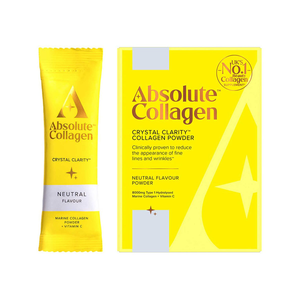 Absolute Collagen Crystal Clarity Marine Collagen Sachets 10 pack, UK version