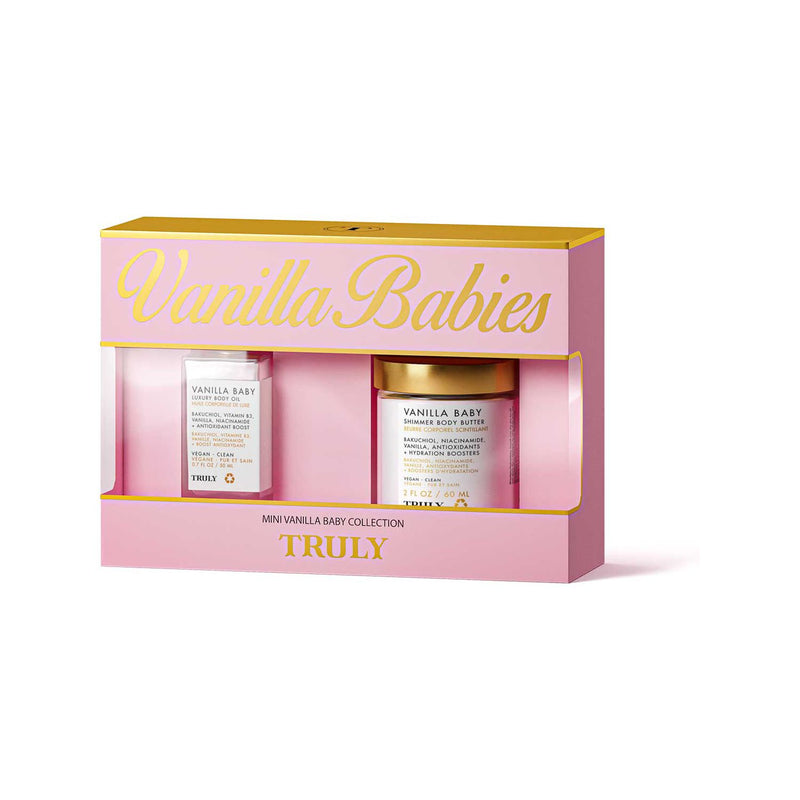 Truly Vanilla Baby body oil and butter mini, imported from the UK
