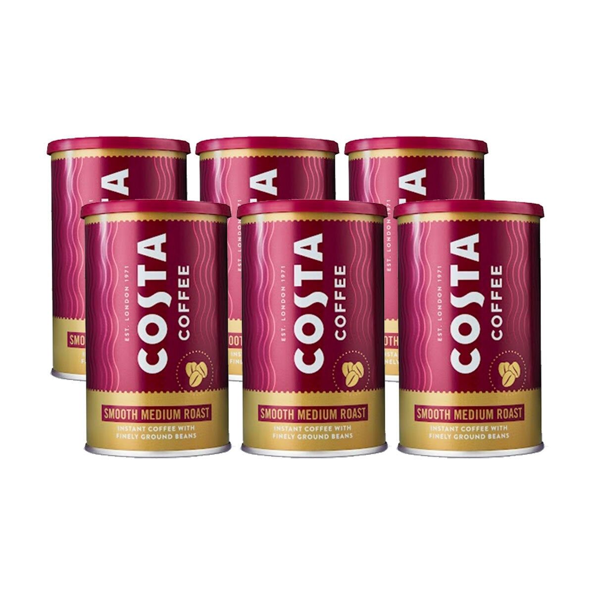 Costa Coffee Smooth Medium Roast Instant Coffee, 6 x 100g GOODS Costco UK