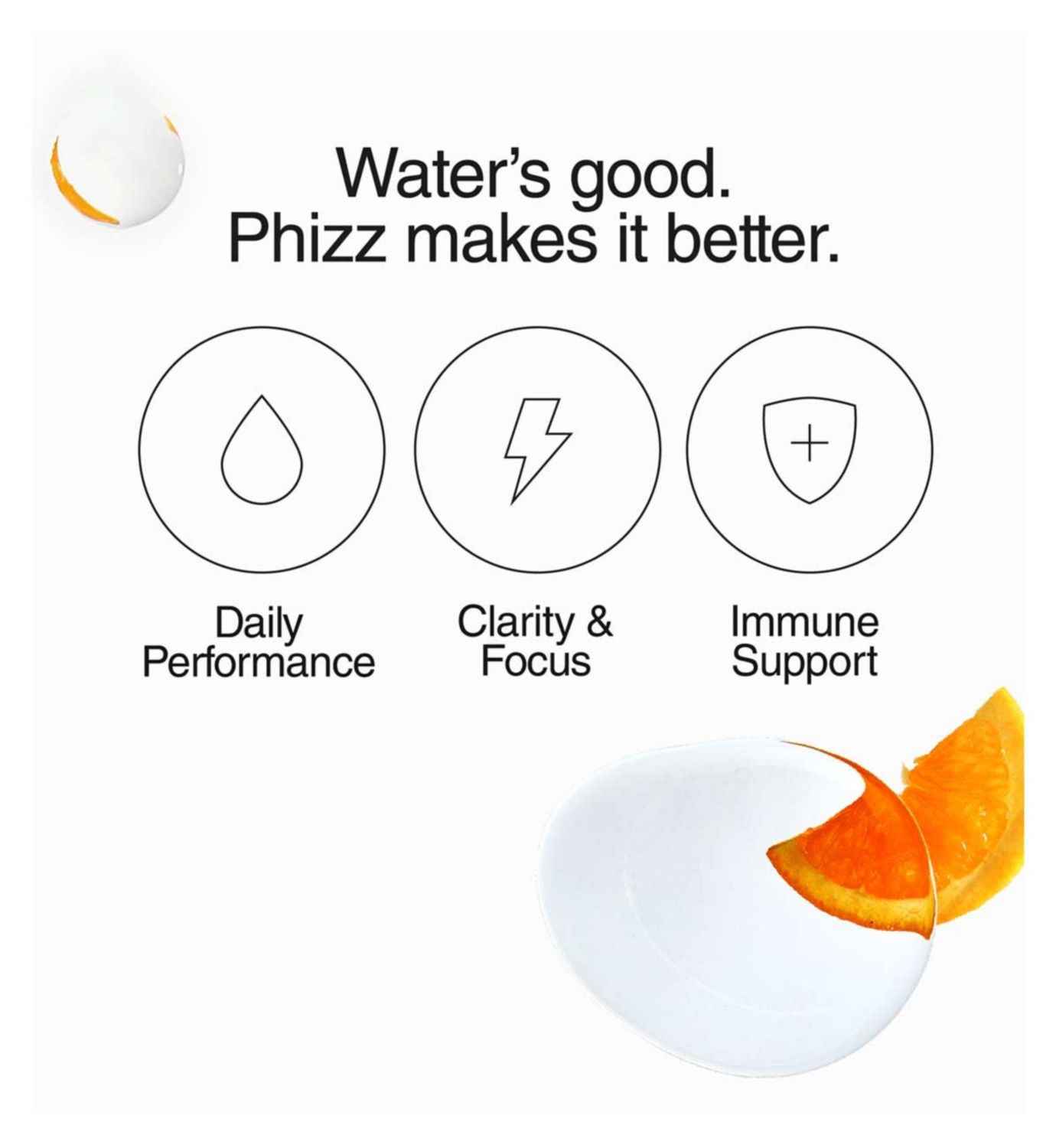 Phizz Orange effervescent tablets 60 tablets (British brand)
