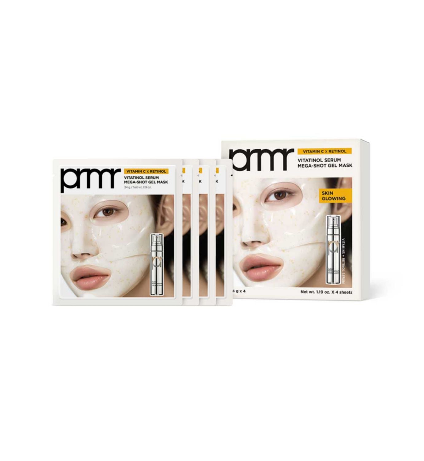 PRMR Vitatinol hydrogel mask 34g 4-pack, imported from the UK