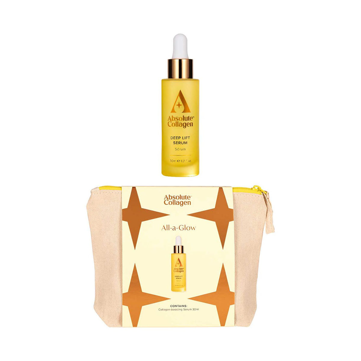 Absolute Collagen All-A-Glow serum set 30ml, imported from the UK