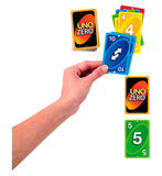 Mattel Uno Zero family card game - British product