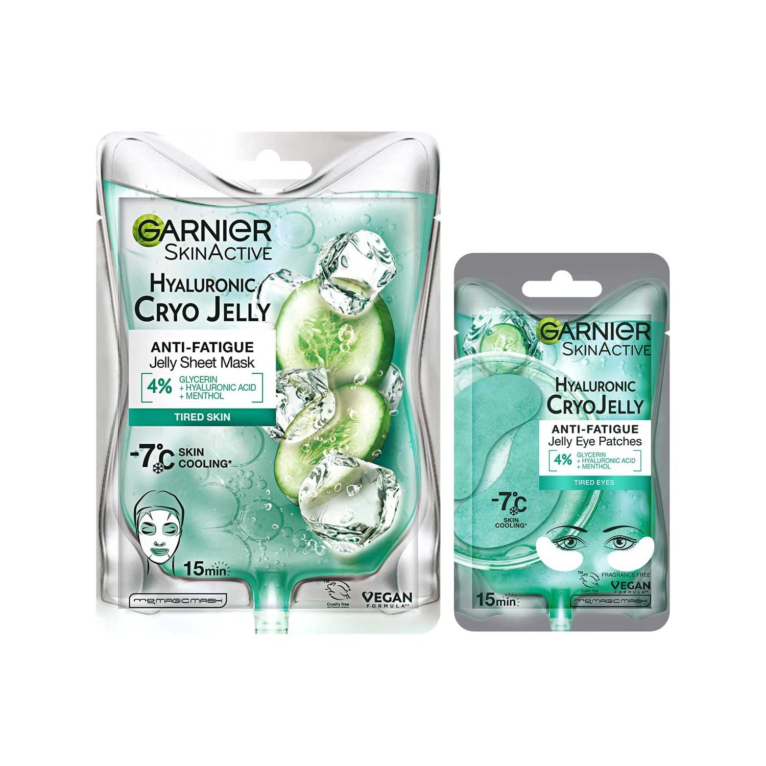 Garnier Cryo Jelly face mask duo, imported from the UK