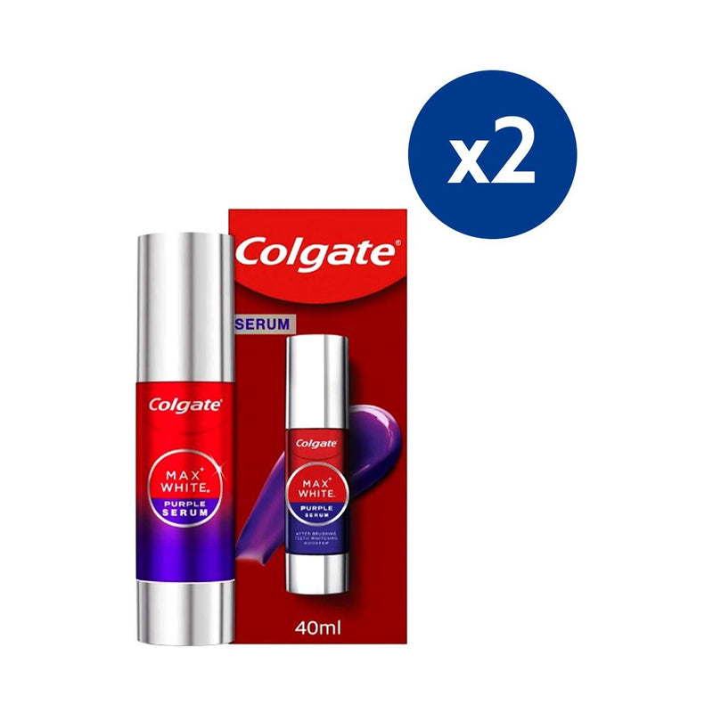 Colgate Max White Purple Serum Duo Bundle whitening serum - British product