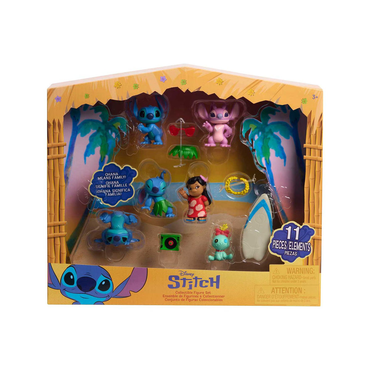 Just Play Disney Stitch collectible figure set 11 pieces, UK version