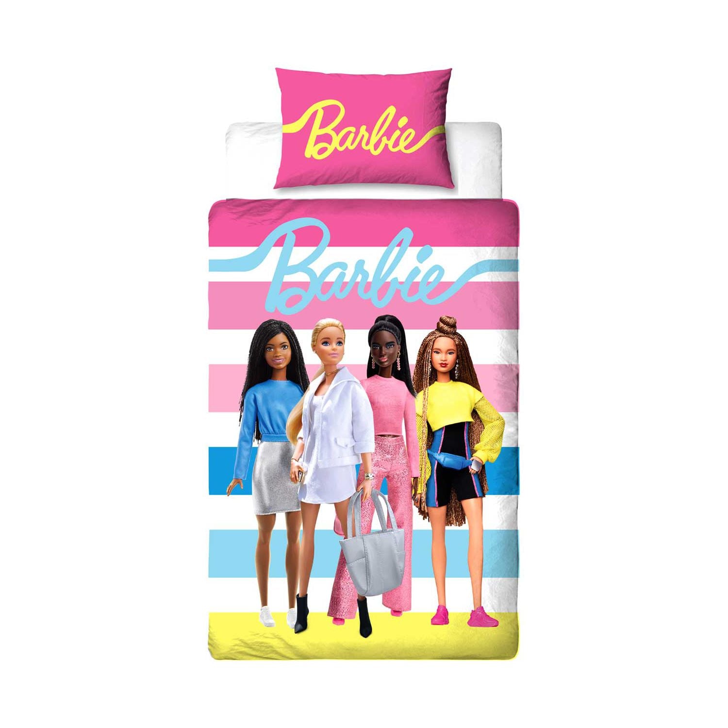 Barbie Unboxed single polycotton bedding set, UK version