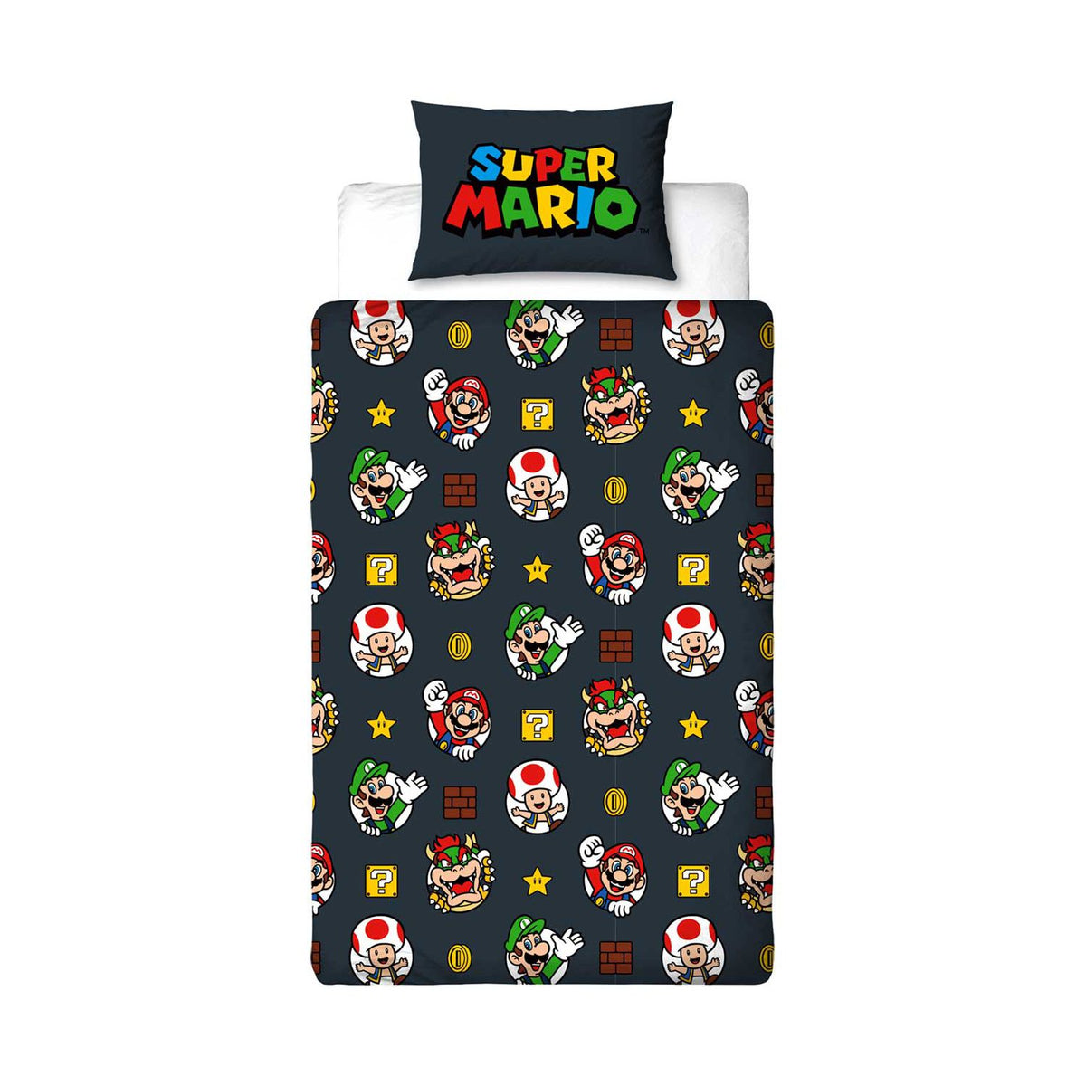 Nintendo Super Mario single duvet cover set, imported from the UK