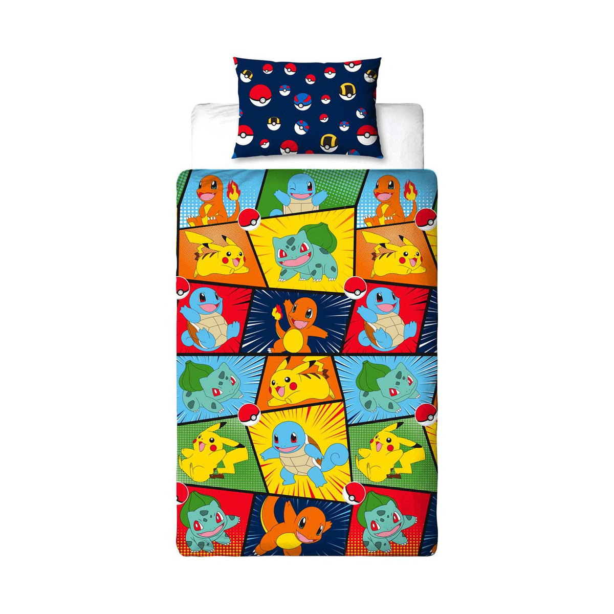 Pokemon retro duvet bedding set single, UK version