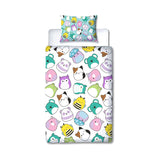 Squishmallows Happy Single Duvet Bedding Set, imported from the UK